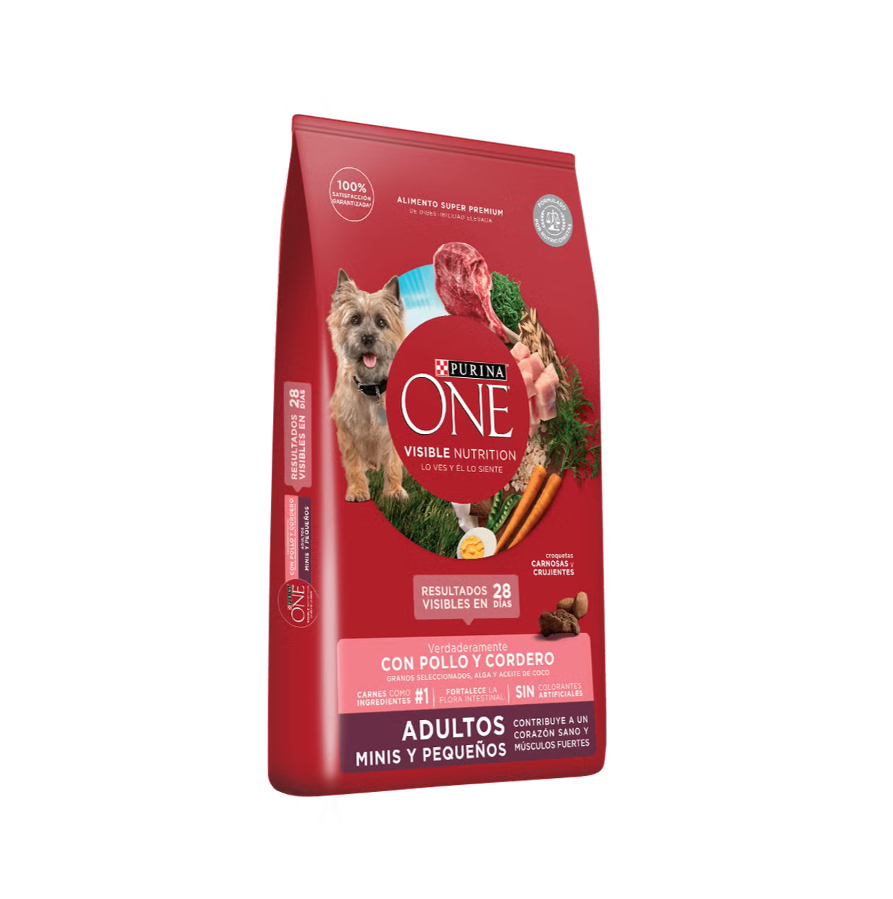 Purina One Adultos Minis y Pequeños Pollo y Cordero - Alimento Perros