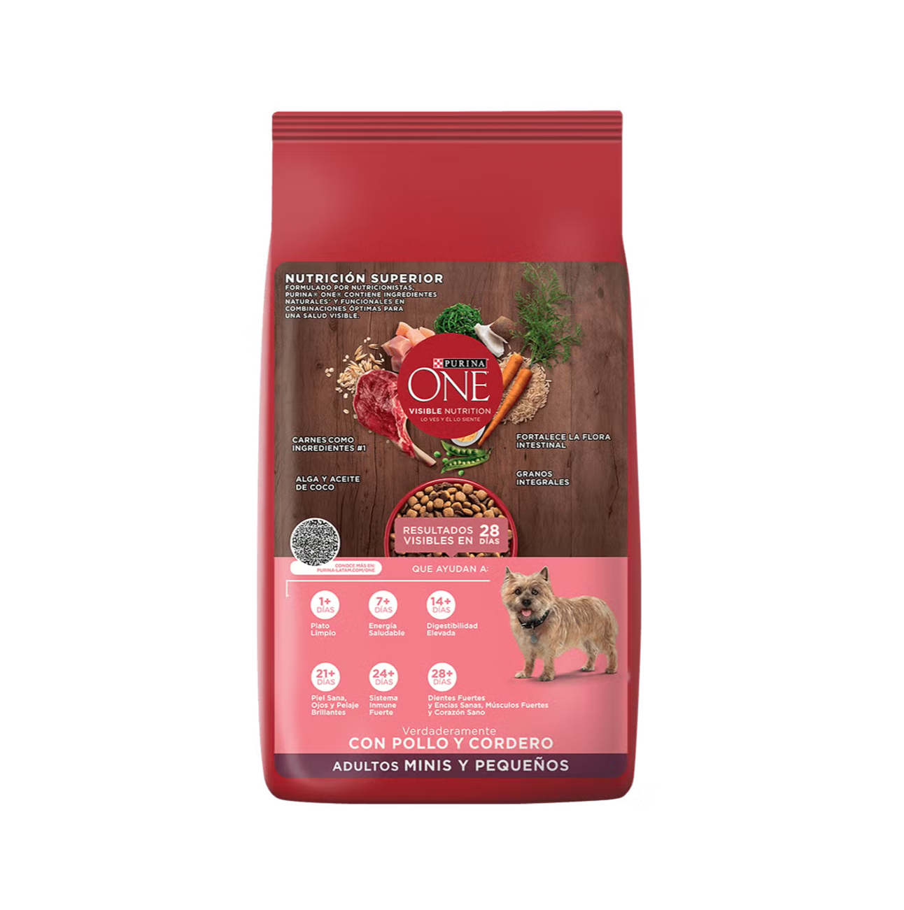 Purina One Adultos Minis y Pequeños Pollo y Cordero - Alimento Perros