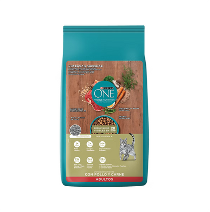 Purina One Gato Adulto Pollo y Carne - Alimento para Gatos