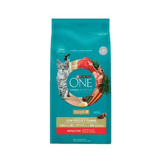 Purina One Gato Adulto Pollo y Carne - Alimento para Gatos