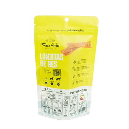 Three Pets Lonjitas de Res - Snacks para Perros