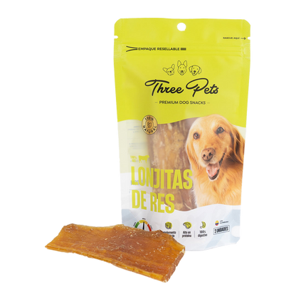 Three Pets Lonjitas de Res - Snacks para Perros
