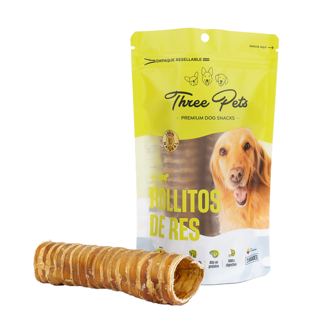 Three Pets Rollitos de Res - Snacks para Perros