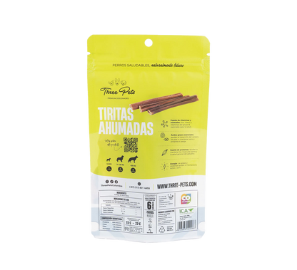 Three Pets Tiritas Ahumadas - Snacks para Perros