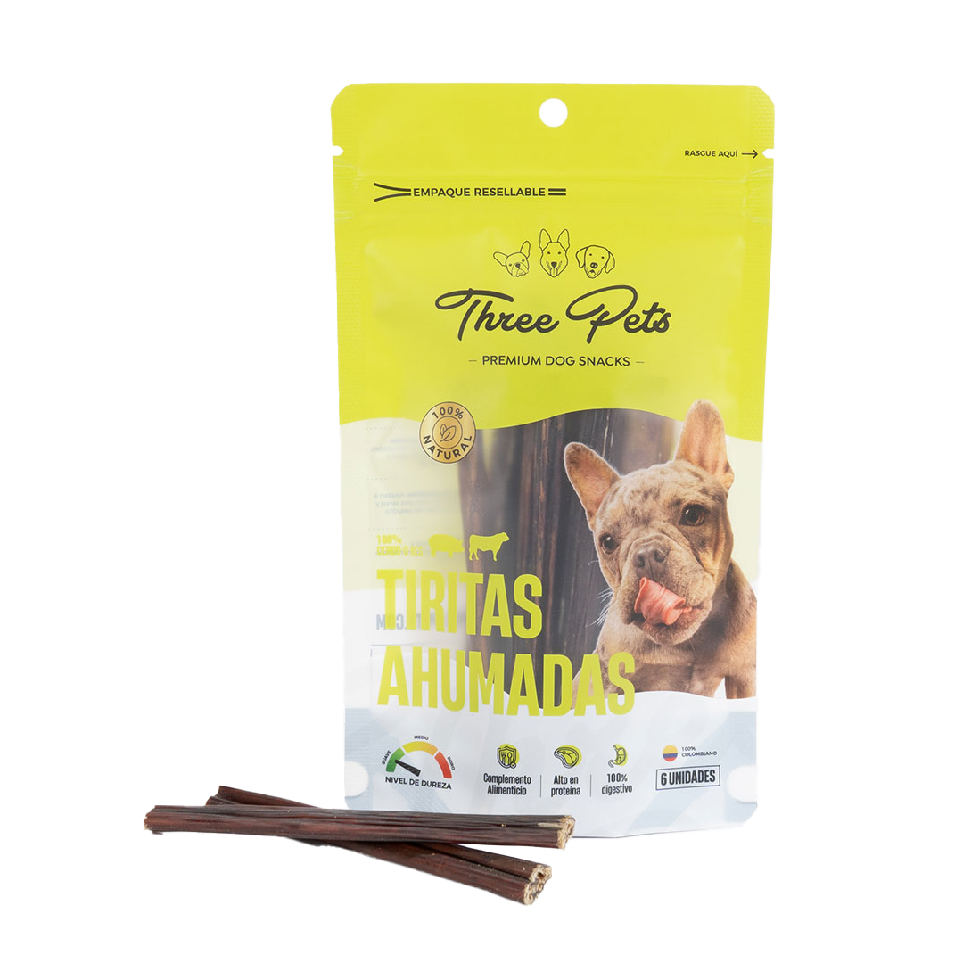 Three Pets Tiritas Ahumadas - Snacks para Perros