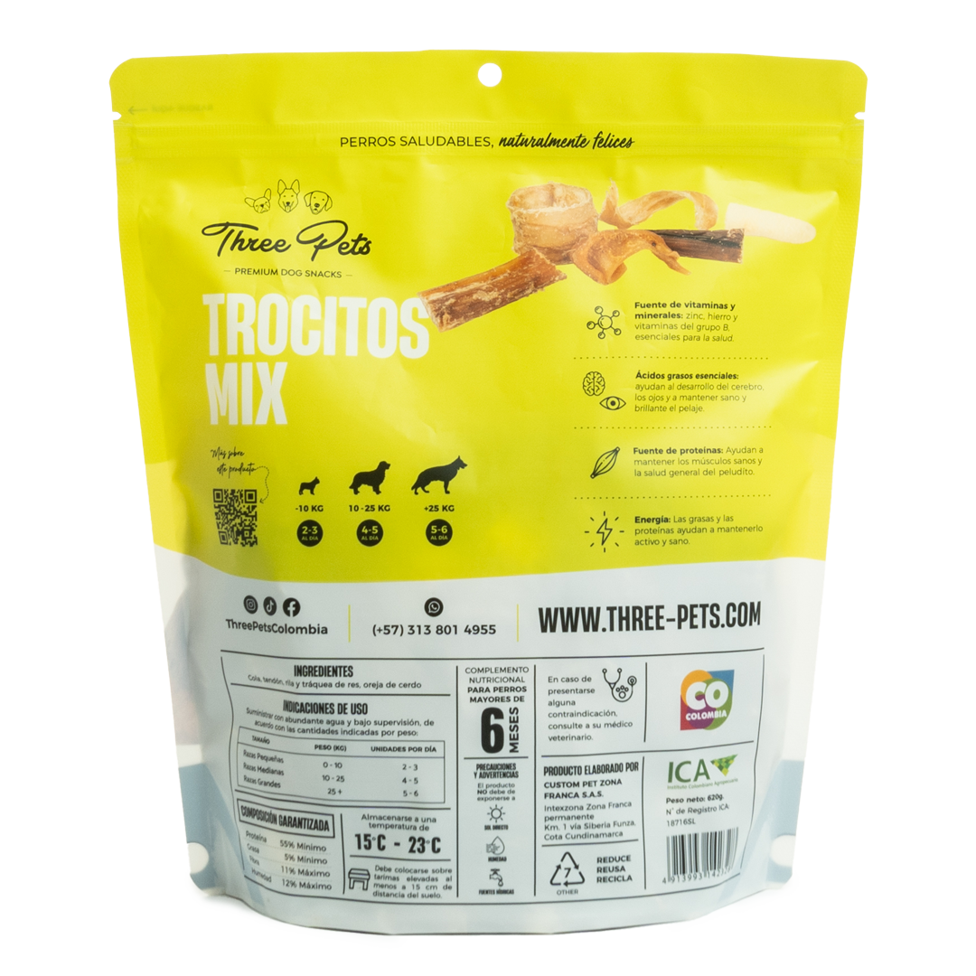 Three Pets Trocitos Mix - Snacks para Perros