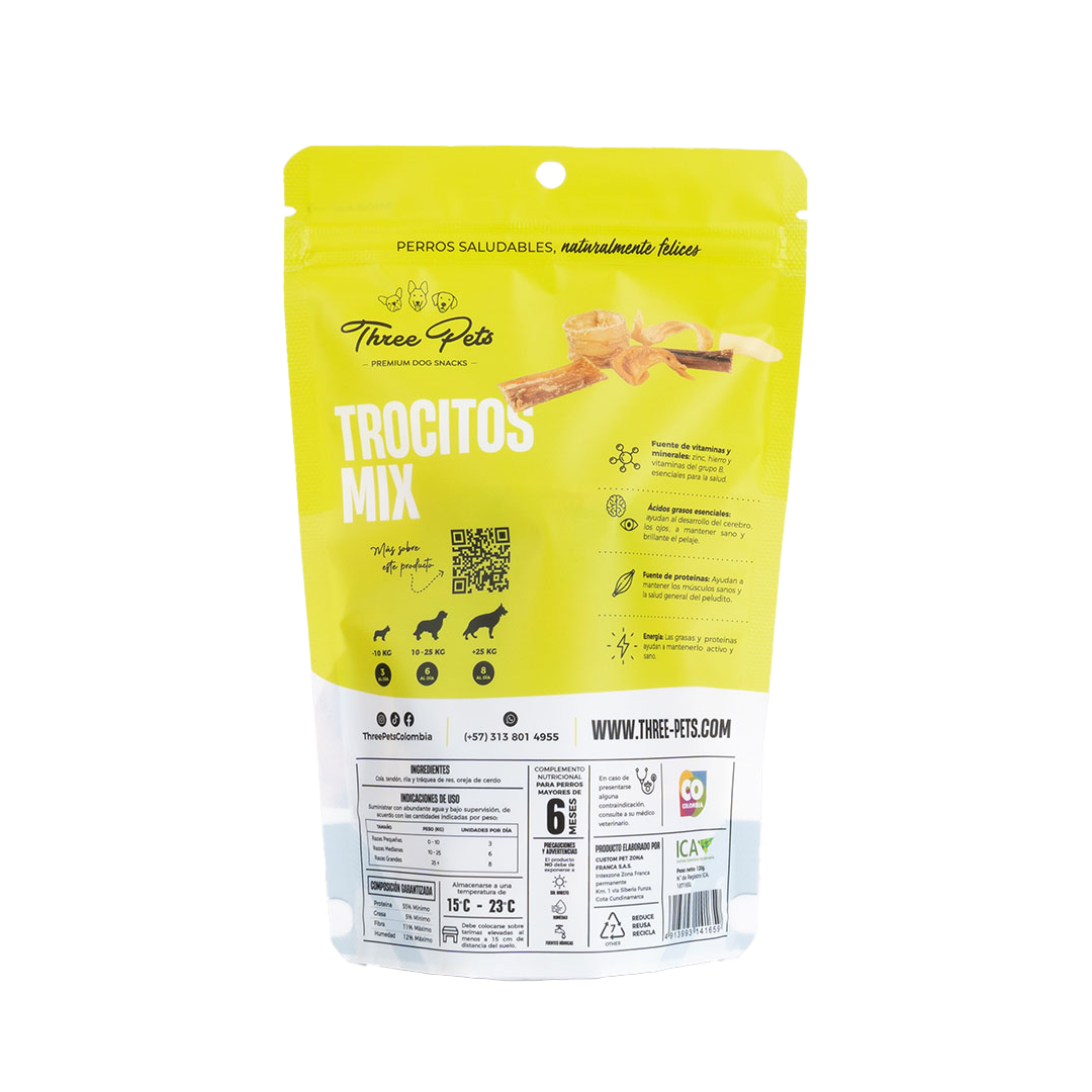 Three Pets Trocitos Mix - Snacks para Perros