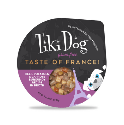 Tiki Dog Taste of France Beef, Potatoes and Carrots Burgundy Recipe - Alimento Húmedo para Perros