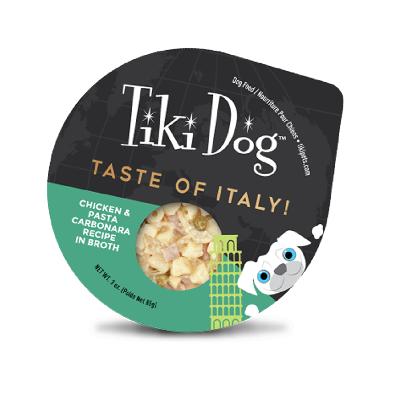 Tiki Dog Taste of Italy Chicken and Pasta Carbonara Recipe - Alimento para Perros