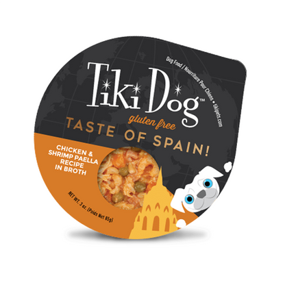 Tiki Dog Taste of Spain Chicken and Shrimp Paella - Alimento Húmedo para Perros