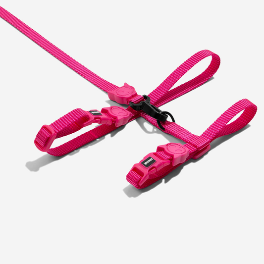 Zee.Cat Harness with Leash Pink Led - Arnés para Gatos