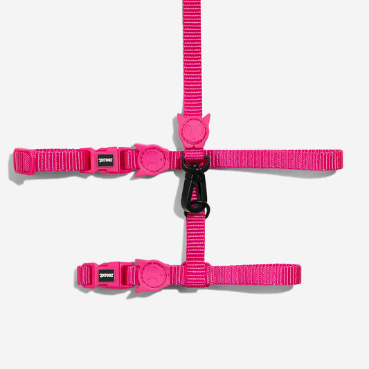 Zee.Cat Harness with Leash Pink Led - Arnés para Gatos
