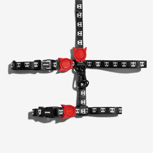 Zee.Cat Harness with Leash Skull - Arnés para Gatos