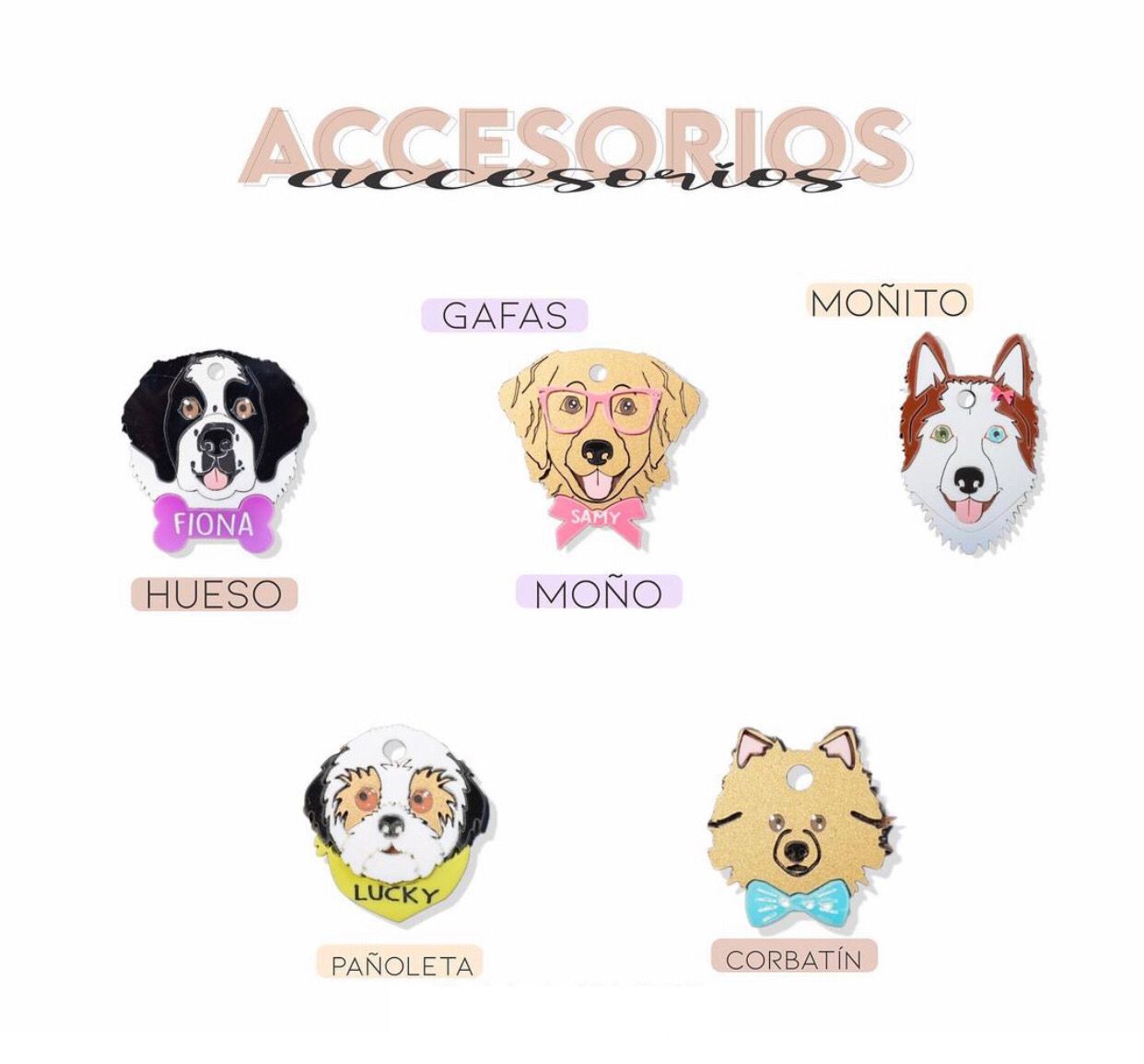 Placa de Identificación Personalizada con la Cara de tu Mascota - Placas de Identificación para Perros y Gatos