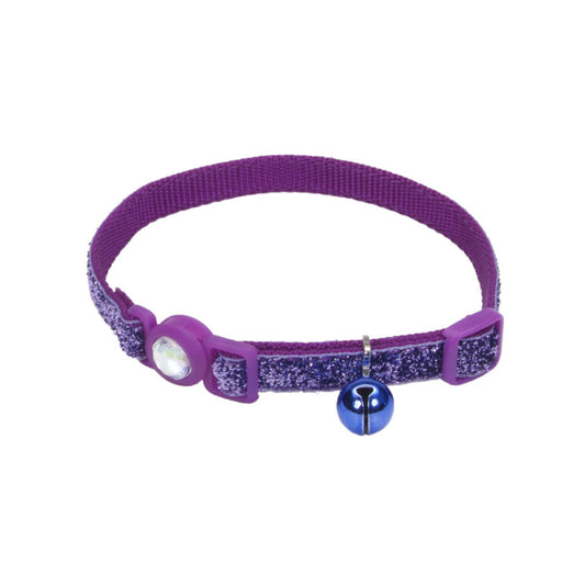 Coastal Adjustable Cat Collar with Glitter Purple - Collares para Gato