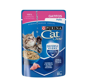 Cat Chow Pouch Gatitos Pollo - Alimento Húmedo para Gatos
