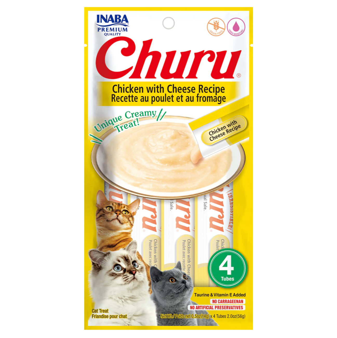 Churu Pollo y Queso para Gatos (4 Unidades) - Snacks para Gatos