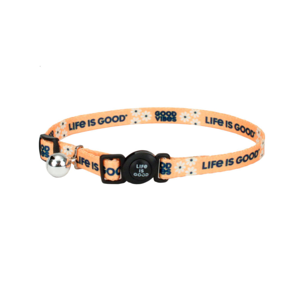 Coastal Adjustable Collar Yellow Good Vibes - Collares para Gatos