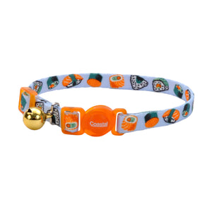 Coastal Fashion Collar Sushi on Blue - Collar para Gatos