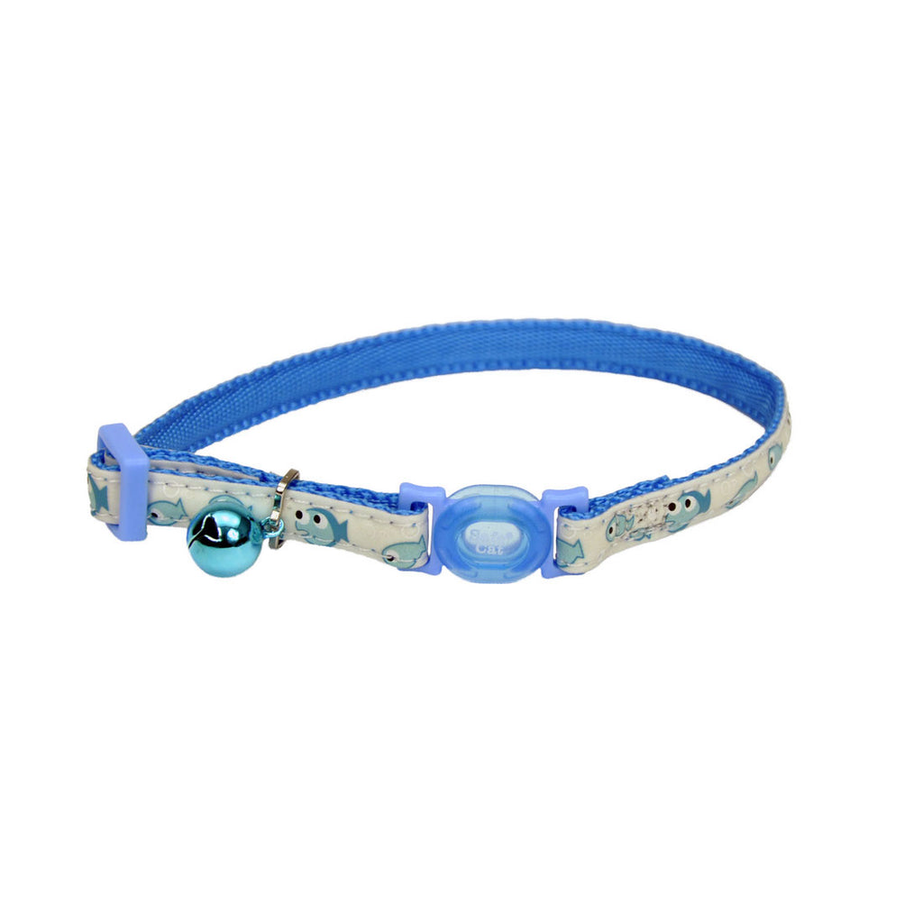 Coastal Glow in the Dark Collar Glowing Blue Fish - Collares para Gatos