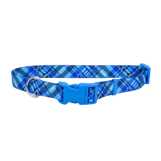 Coastal Styles Collar Plaid Bones - Collares para Perros