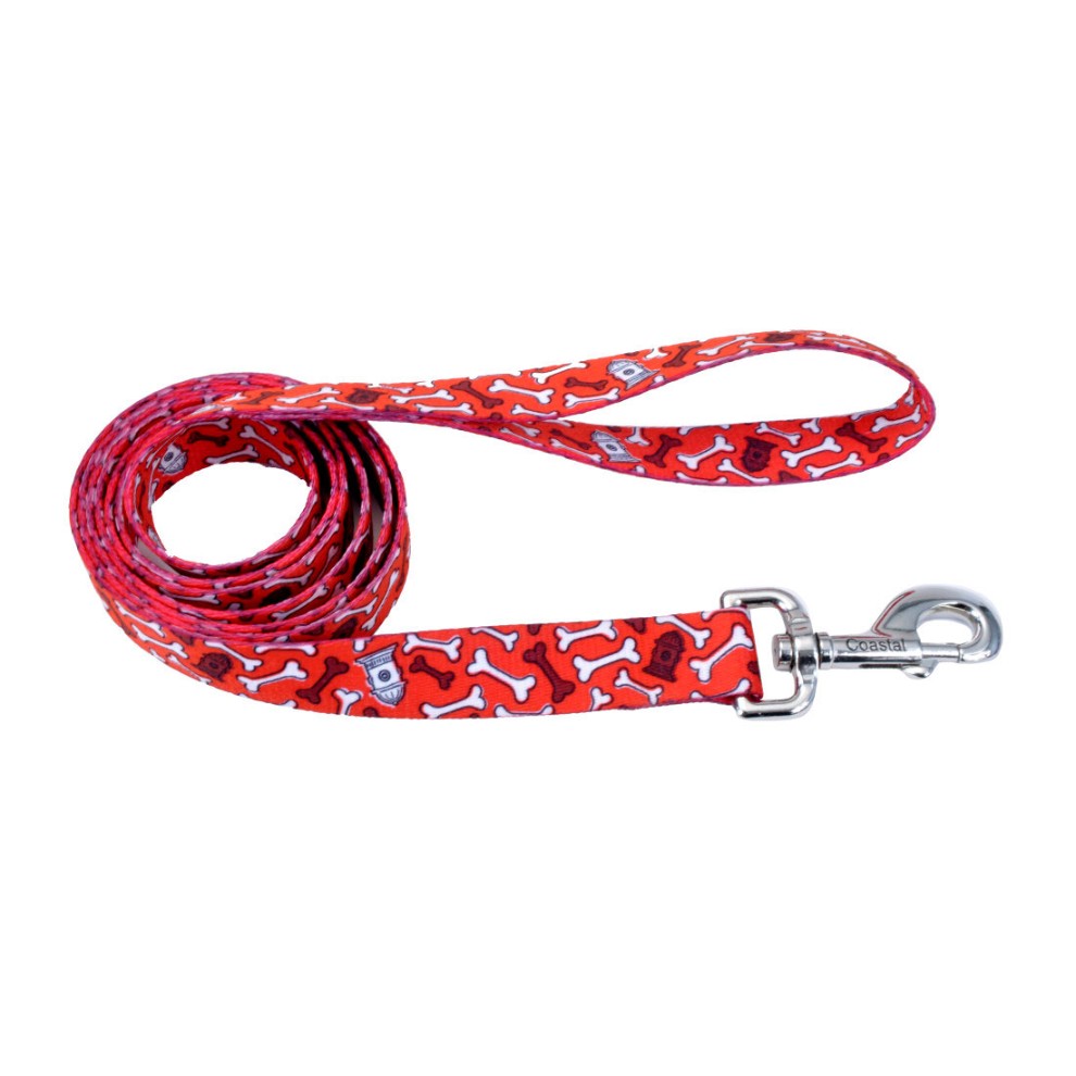 Coastal Styles Leash Red Bones - Correas para Perros