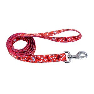 Coastal Styles Leash Red Bones - Correas para Perros