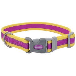 Coastal Pro Reflective Adjustable Collar Purple with Yellow - Collares para Perros