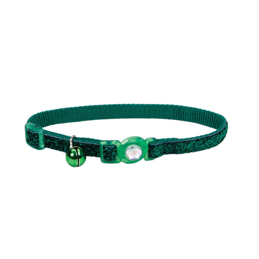 Coastal Adjustable Cat Collar with Glitter Green - Collares para Gatos