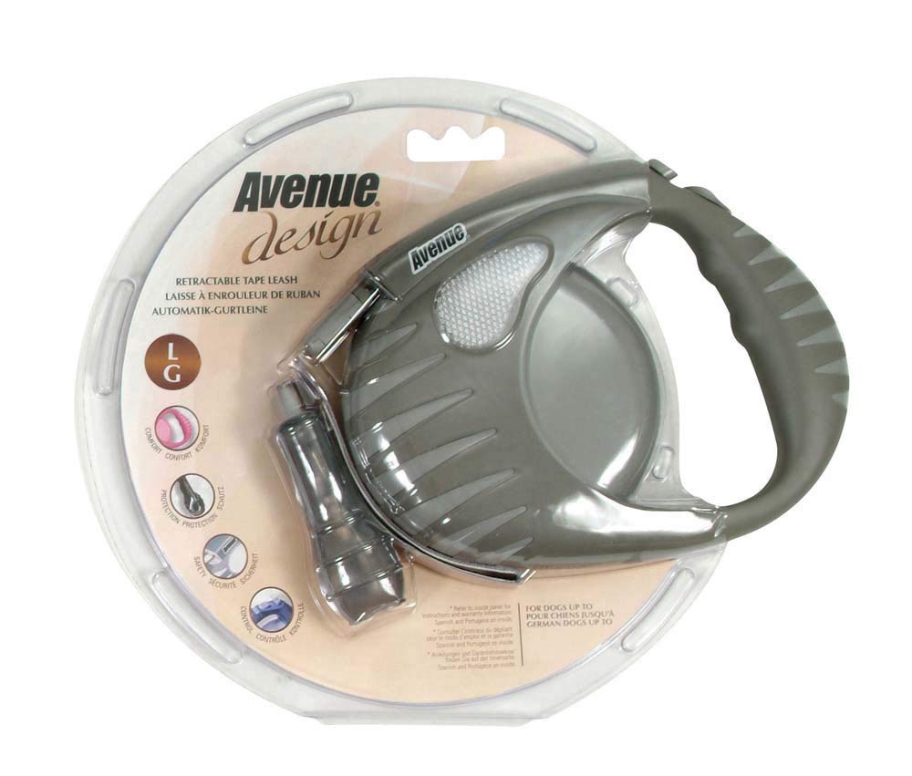 Correa Retráctil Avenue Design Gris - Correa Retráctil para Perros