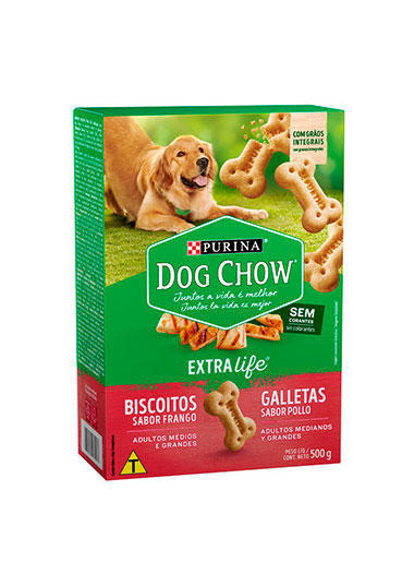 Dog Chow Galletas Perros Adultos Medianos y Grandes - Snacks para Perros