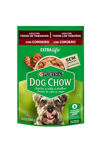 Dog Chow Pouch Adultos Cordero - Alimento Húmedo para Perros