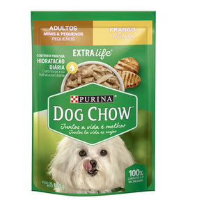 Dog Chow Pouch Adultos Mini y Pequeños Pollo - Alimento Húmedo para Perros
