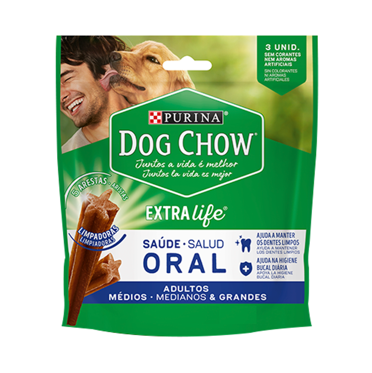 Dog Chow Salud Oral Medianos y Grandes - Snacks para Perros