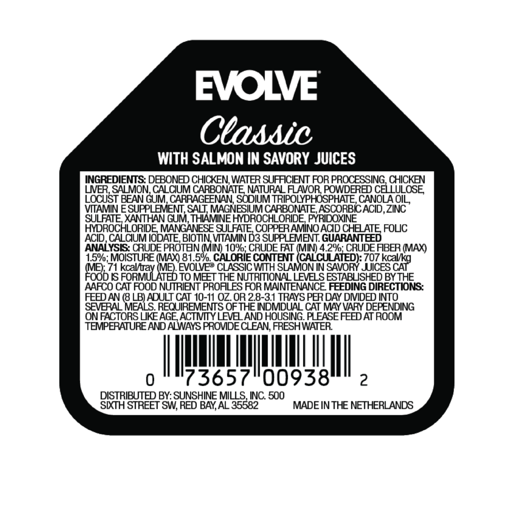 Evolve Cat Classic Crafted Meals Salmón - Alimento Húmedo para Gatos