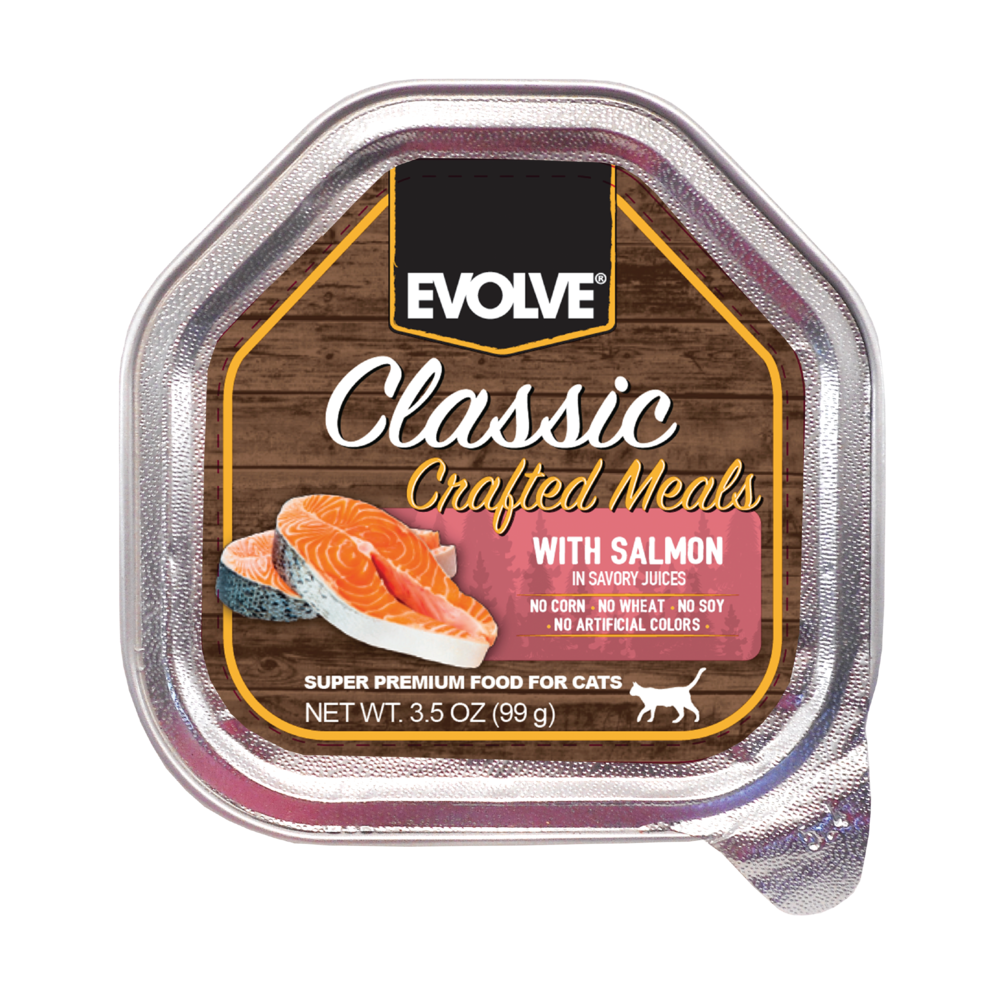 Evolve Cat Classic Crafted Meals Salmón - Alimento Húmedo para Gatos