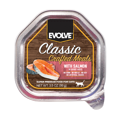 Evolve Cat Classic Crafted Meals Salmón - Alimento Húmedo para Gatos