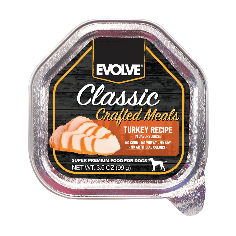 Evolve Classic Crafted Meals Pavo - Alimento Húmedo para Perros