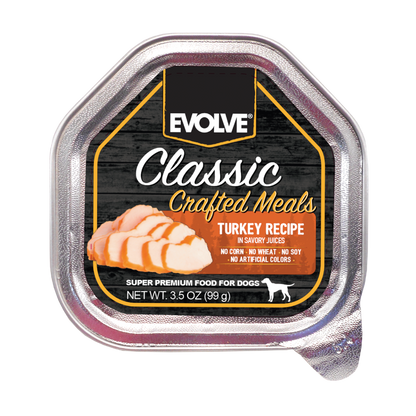 Evolve Classic Crafted Meals Pavo - Alimento Húmedo para Perros