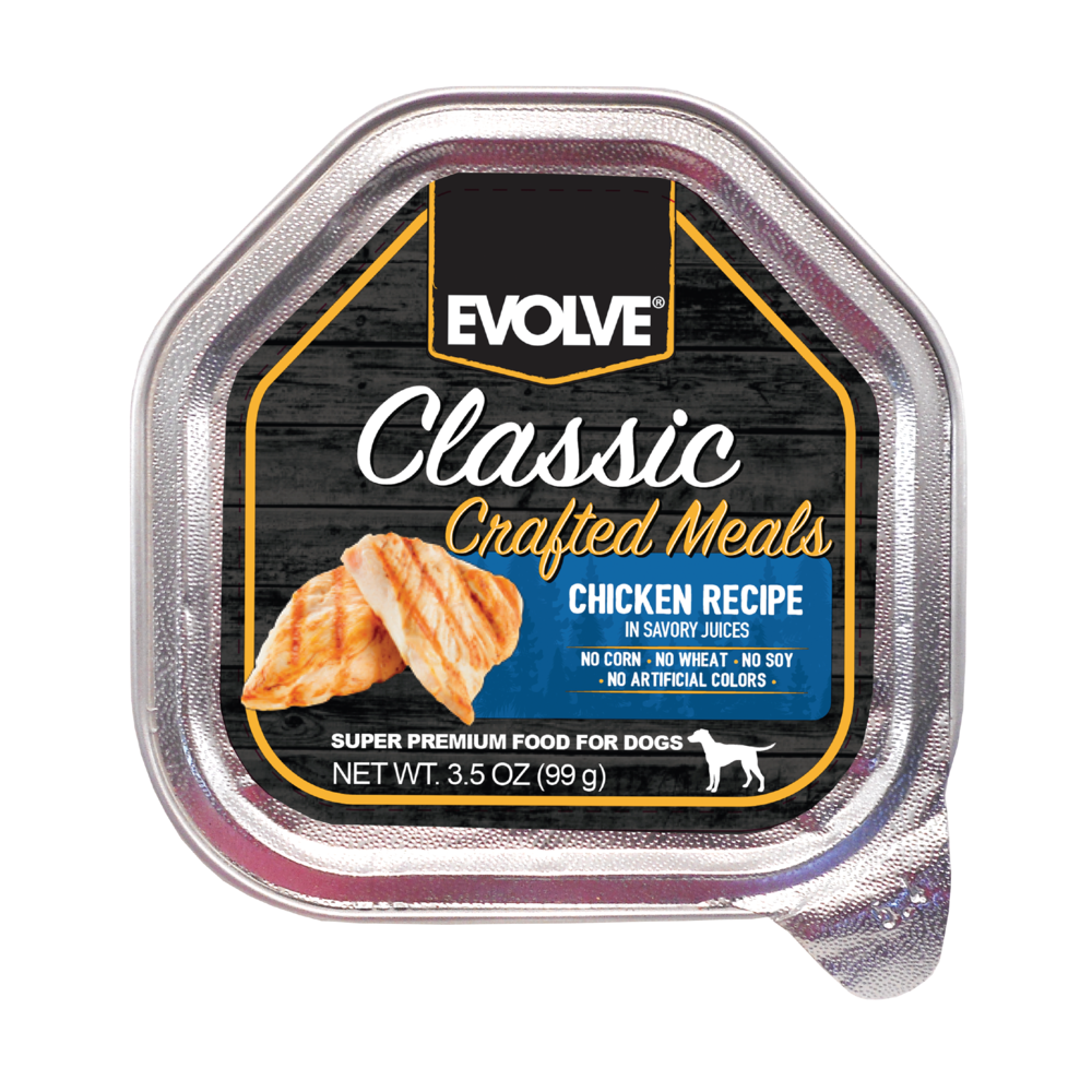Evolve Classic Crafted Meals Pollo - Alimento Húmedo para Perros