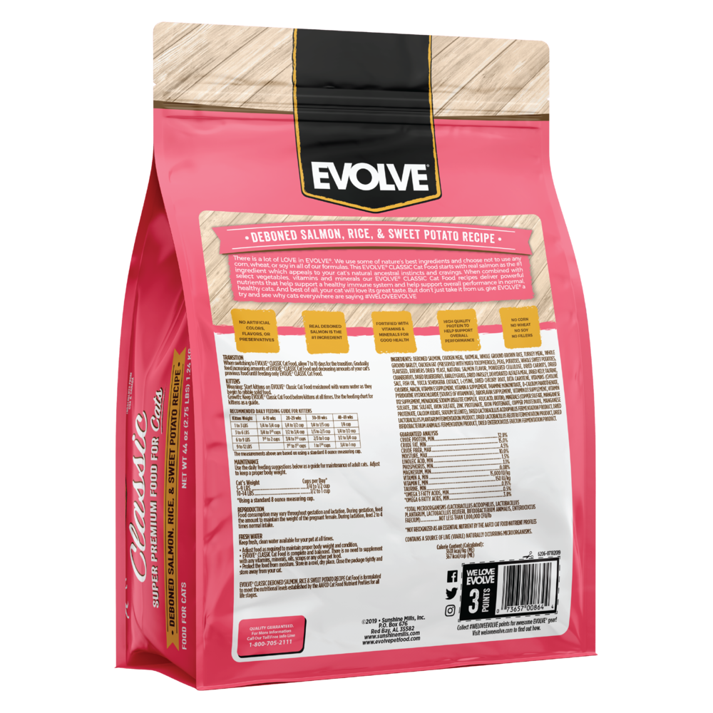 Evolve Gato Classic Salmón - Alimento Holistico para Gatos