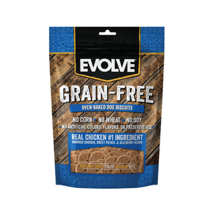 Evolve Grain Free Biscuits Pollo - Galletas y Snacks para Perros