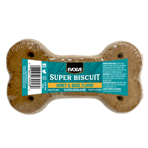 Evolve Super Biscuit Miel y Albahaca (99 G) - Galletas para Perros