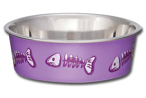 Fish Skeleton Lilac Bowl - Comederos para Gatos