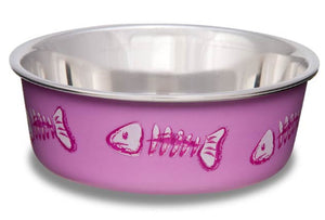 Fish Skeleton Pink Bowl - Comederos para Gatos