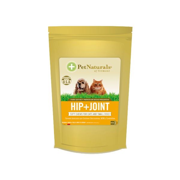 Pet Naturals Hip + Joint - Suplemento alimenticio para Gatos y Perros de Razas Pequeñas