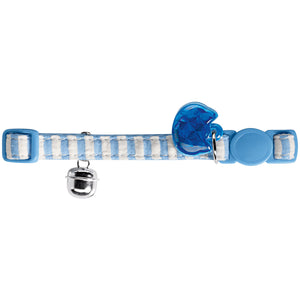 Hunter Cat Collar Cotton Stripes Light Blue - Collares para Gatos