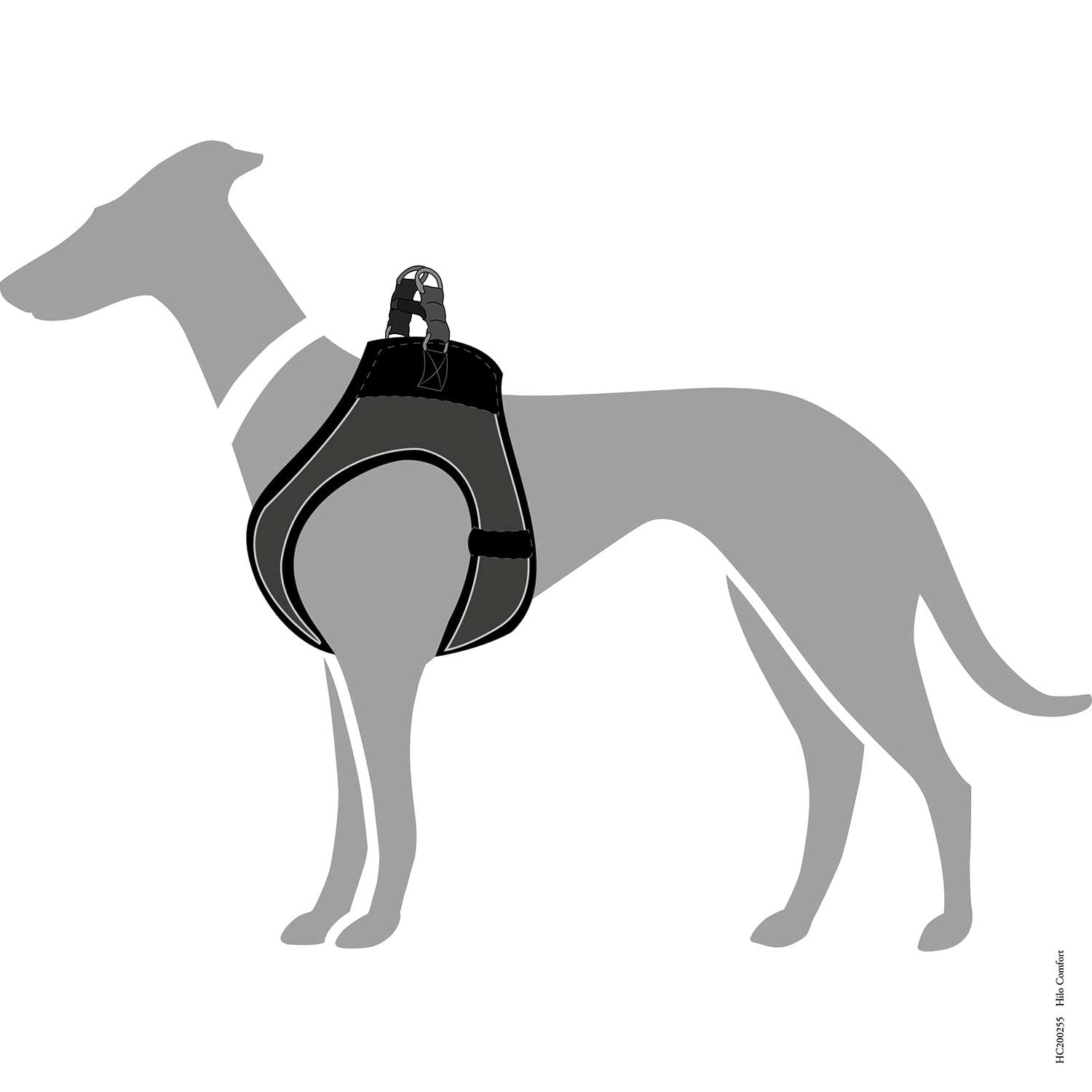 Hunter Harness Hilo Comfort Anthracite - Arnés para Perros