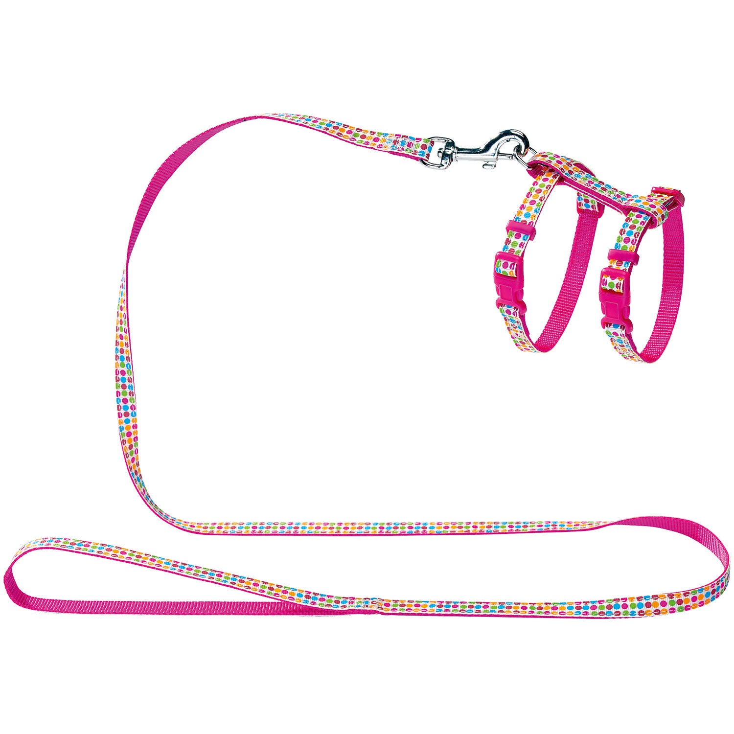 Hunter Puppy and Cat Harness and Leash Set Pink - Arnés para Perros y Gatos