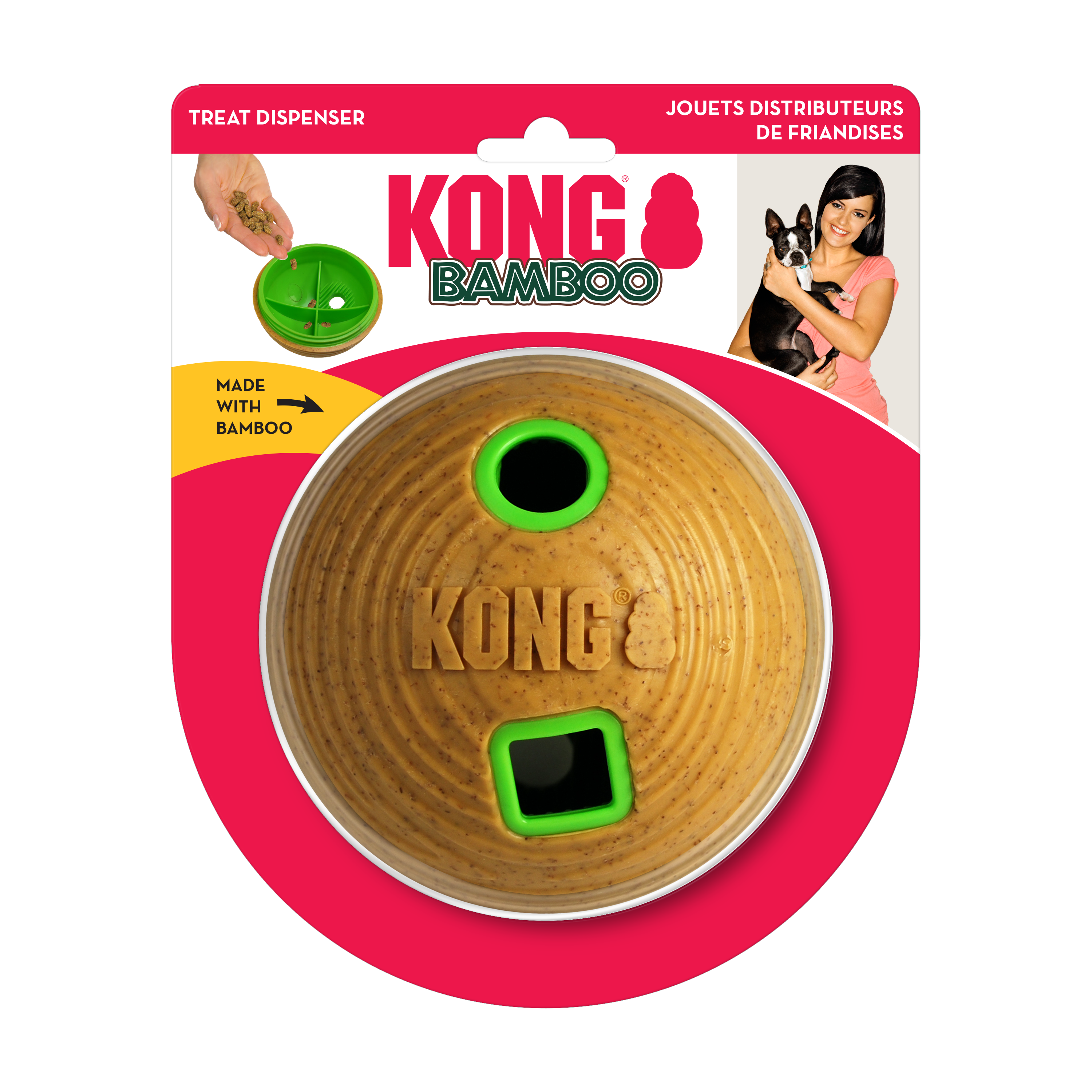 Kong Bamboo Feeder Ball Medium - Juguetes para Perros